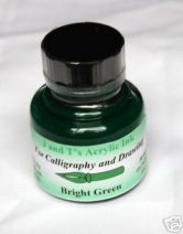 J & T's Acrylic Ink 30ml - Bright Green