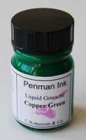 Roberson's Penman Liquid Gouache Ink Copper Green 15ml