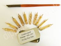 BAK-FIN Golden Quill 10 Nibs in tin and Handle Set