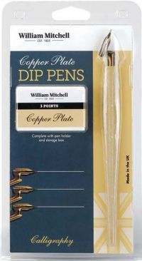 Copperplate 3 Nib Set with Holder by William Mitchell