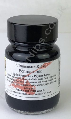 Roberson's Penman Liquid Gouache Ink Paynes Grey 30ml