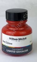 William Mitchell Calligraphers Liquid Gouache Ink - Red Ochre 30ml